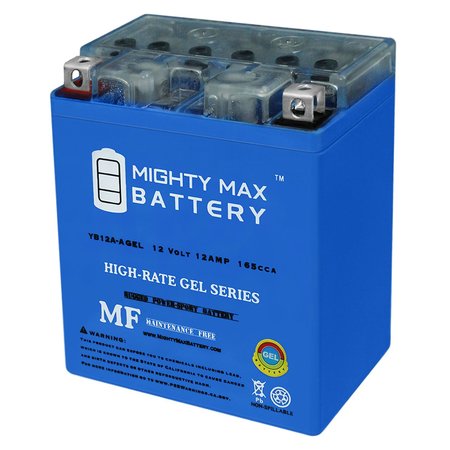 12V 12AH 165CCA GEL Replacement Battery Compatible with Technical Precision YB12A-A -  MIGHTY MAX BATTERY, MAX3986434